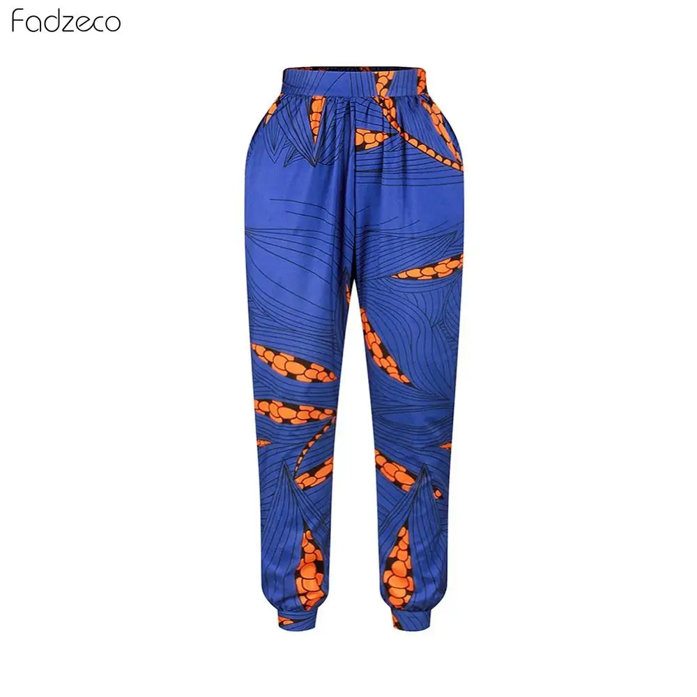 Fadzeco 2019 осень Дашики принт брюки африканская Женская одежда с эластичным поясом