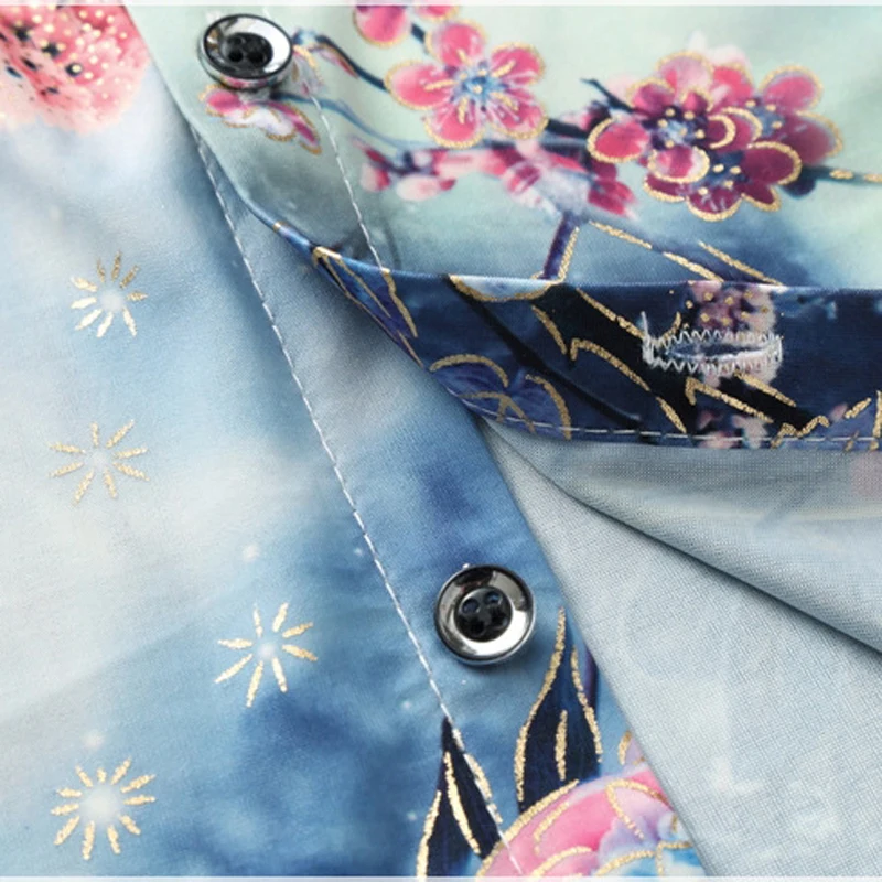 

JDDTON New Men's Summer Floral Short Sleeve Shirts Casual Retro Large Size 7XL Flower Printing Traditional Man Loose Shirt JE555