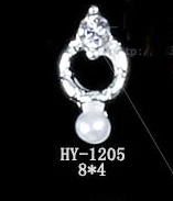 HY-1205 10pcs 10 шт./лот, сплав нейл-арта 3d с плоской задней частью красочные бриллианты ювелирные изделия Стразы для ногтей Советы украшения - Цвет: HY-1205 10pcs