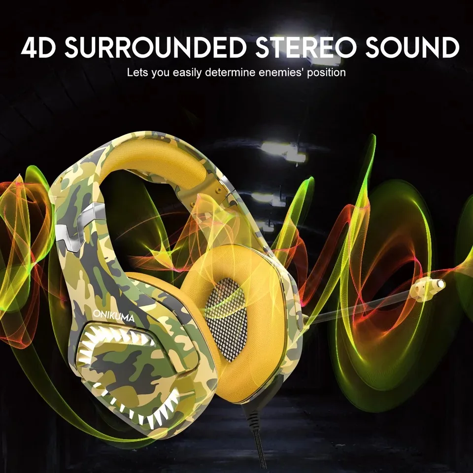 Новая камуфляжная Игровая USB гарнитура с микрофоном для ПК PUBG виртуальная