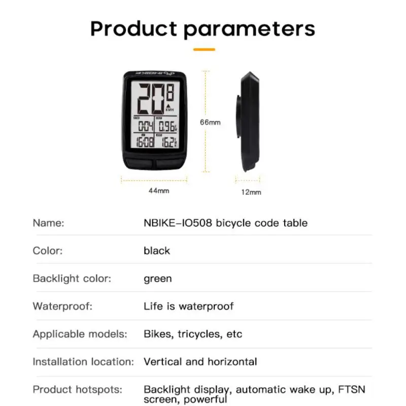 

New INBIKE IC508 Wireless Code Meter For Bicycle Riding Odometer Speed Detector Riding Odometer Wireless Code Meter For Bicycle