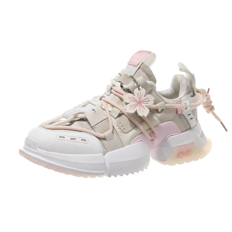 

New 2020 Student Korean Sakura Style Versatile Shoes Thick Soled Sports Shoes Fairy Father Shoes Ins Fashion