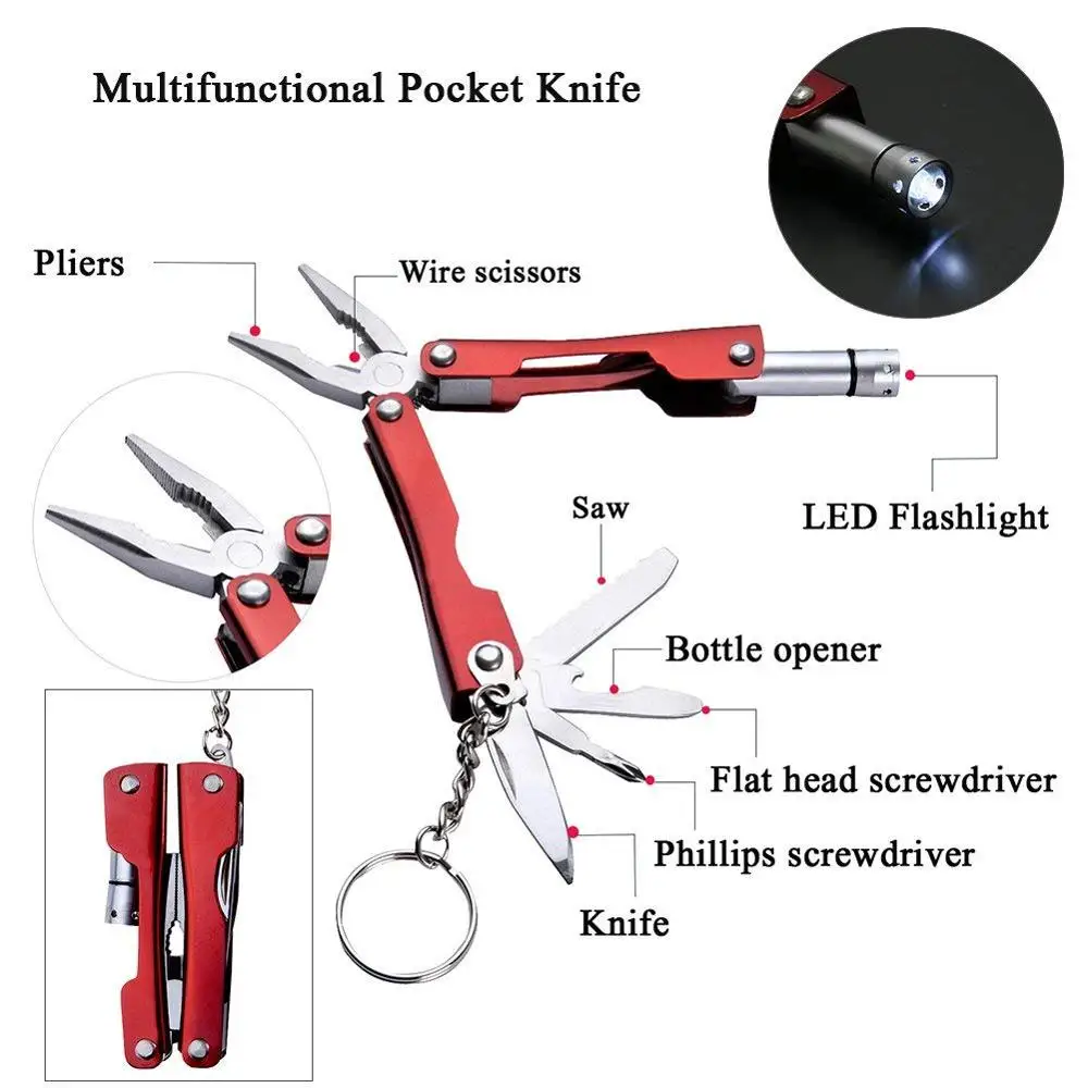 Уличные инструменты Мультитул набор для выживания гаджеты кемпинга Мини