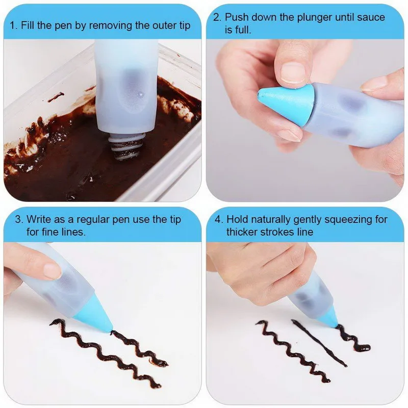 Hoomall 42 шт. аксессуары для украшения тортов наборы насадок выпечки кексов глазурь