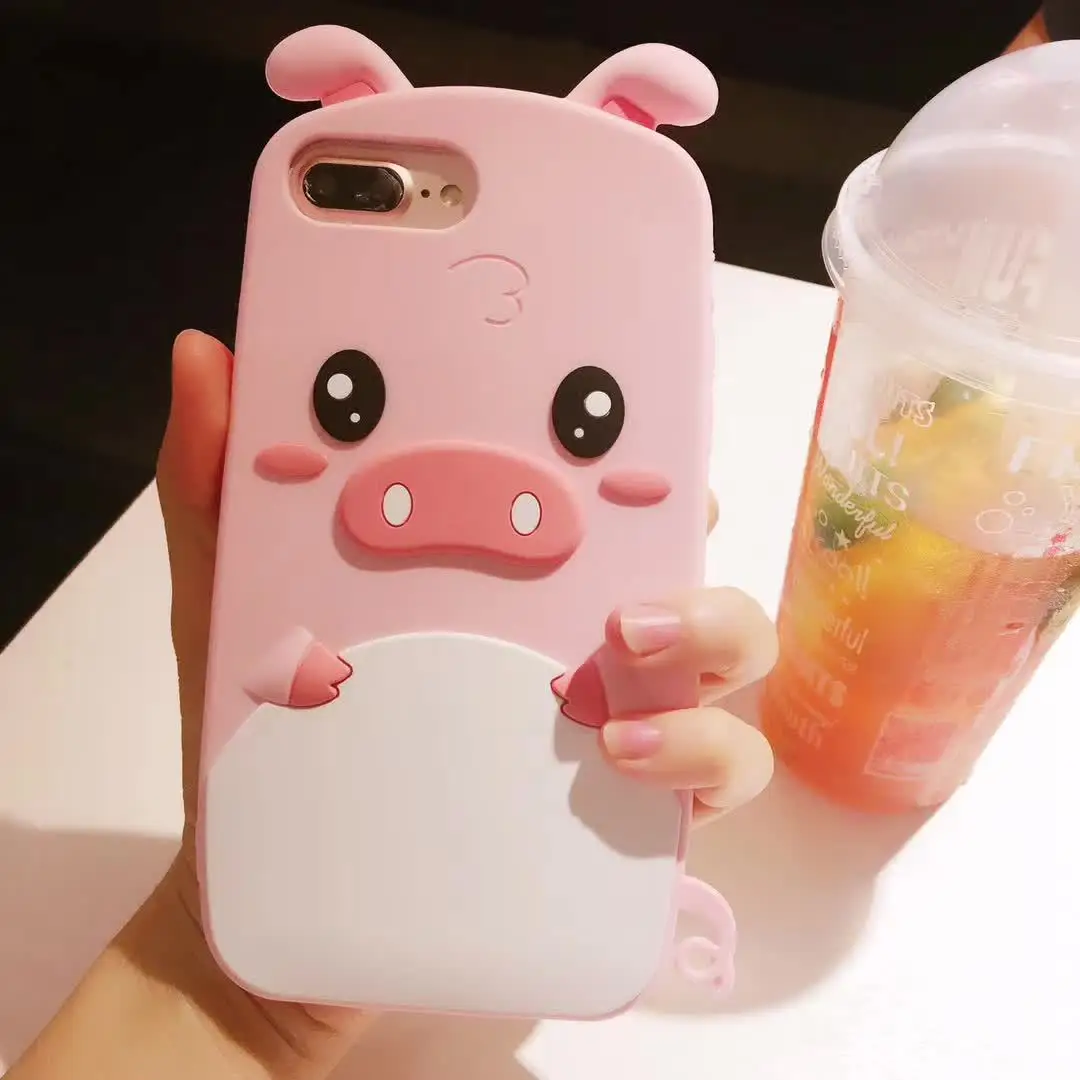 Herecase Funny Cartoon Playgame Liquid Phone Case for Iphone 6 7 8 Plus X XS Max XR Glitter Soft Silicone Rubber Cat Bear Cover | Мобильные