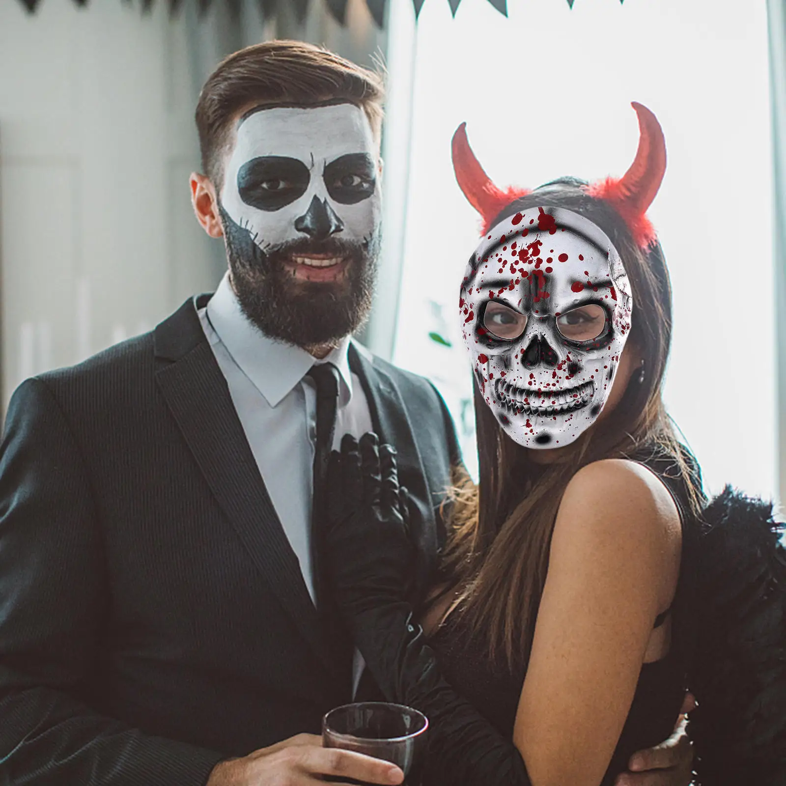 

Skeleton Mask Accessory Halloween Skeleton Mask for Carnival Day of The Dead Masquerade