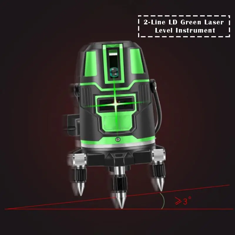 2 линии самовыравнивания зеленый лазерный уровень инструменты Self от