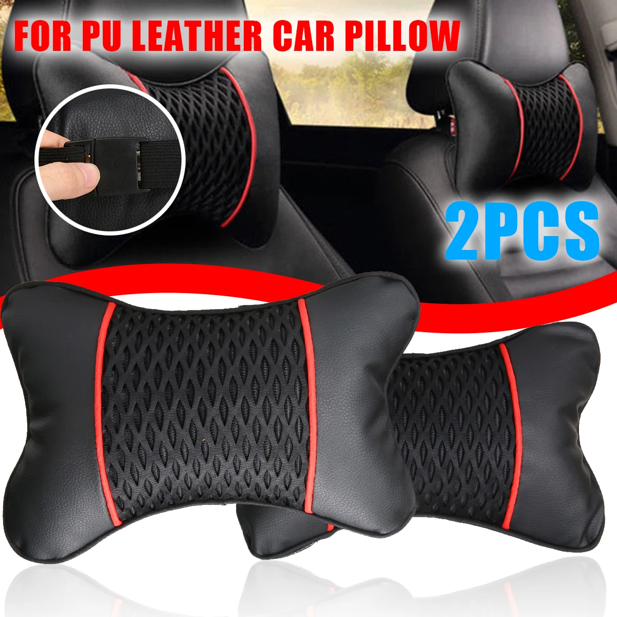1 пара из искусственной кожи трикотажные автомобильное сиденье Подушка