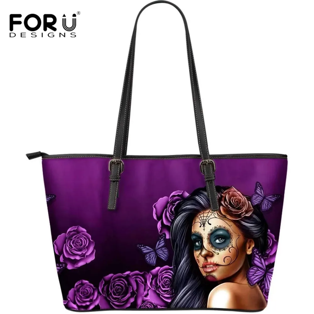 Женские большие Наплечные сумочки FORUDESIGNS из искусственной кожи день