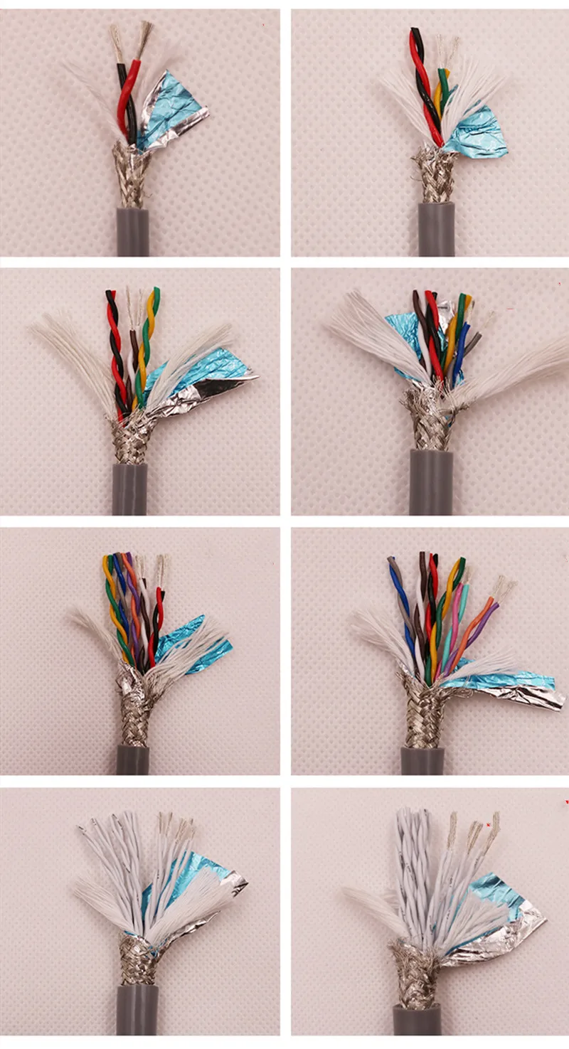 Экранированная витая пара кабель 22AWG 20AWG 18AWG 2-8 ядер towline кабель ПВХ мягкий провод изгиб и коррозионно-стойкий медный провод