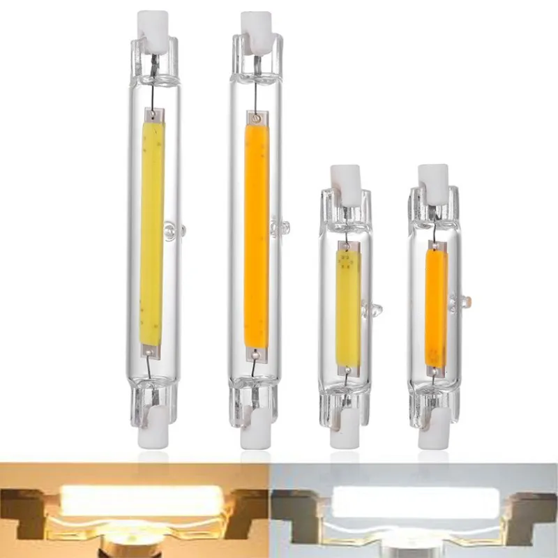 

New R7S LED Bulb COB Glass Tube 78MM 20W 118MM 30W Replace Halogen Lamp 80W J78 J118 Lamparda Diode Spot Light AC 220V 230V 110V