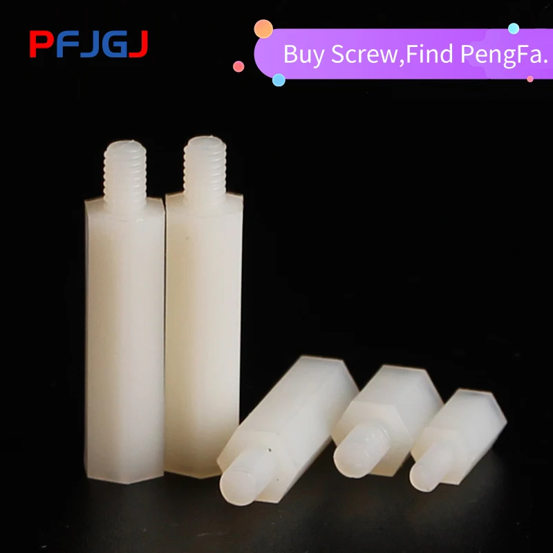 

Peng Fa PA M3M4 Plastic Single Head Hexagonal Column Nylon Hexagonal Isolation Column Single Pass Column