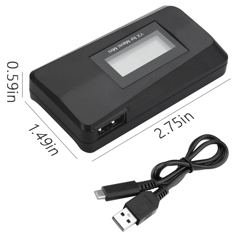 Зарядное устройство Mavic Mini QC3.0 со светодиодным цифровым дисплеем и USB кабелем типа