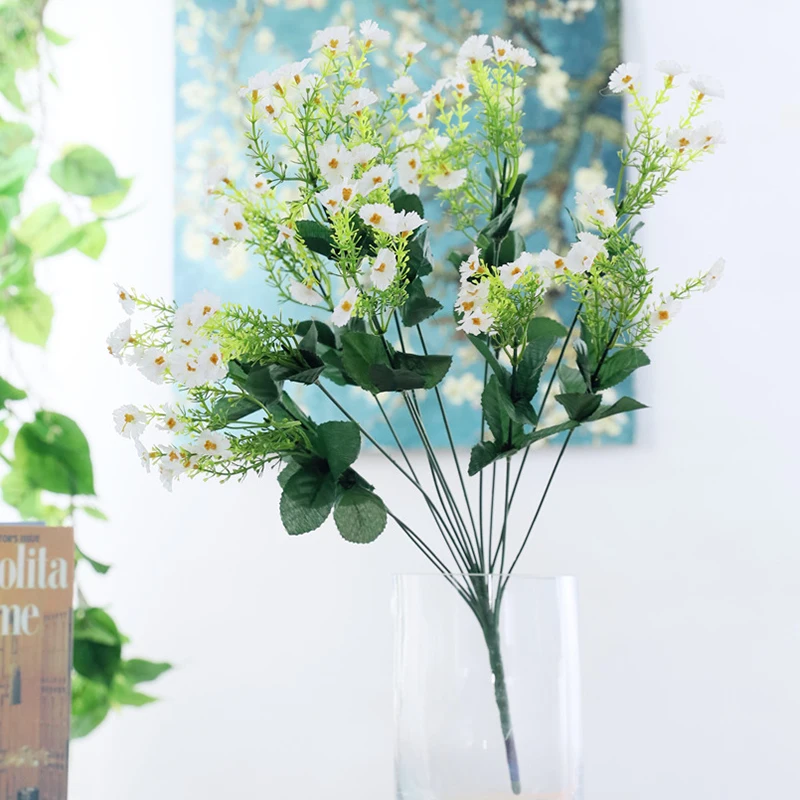 

13-prong Artificial Flowers Daisy Ono Chrysanthemum Small Daisy Silk Flower Wedding Decoration Home Wedding Outdoor Decoration