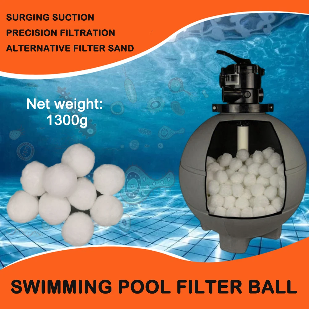 

1300g Pool Cleaning Ball Pool Filter Ball Swimming Aquarium Swimming Pool Hot Spring Filter Ball Purification Aquarium Cleaning