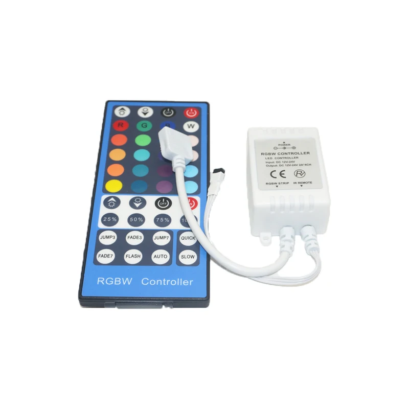 

1pcs 4 Channels 4CH DC12V-24V LED RGBW Controller Dimmer 40 Keys IR Remote Control For RGBW RGBWW 5050 SMD LED Strip light