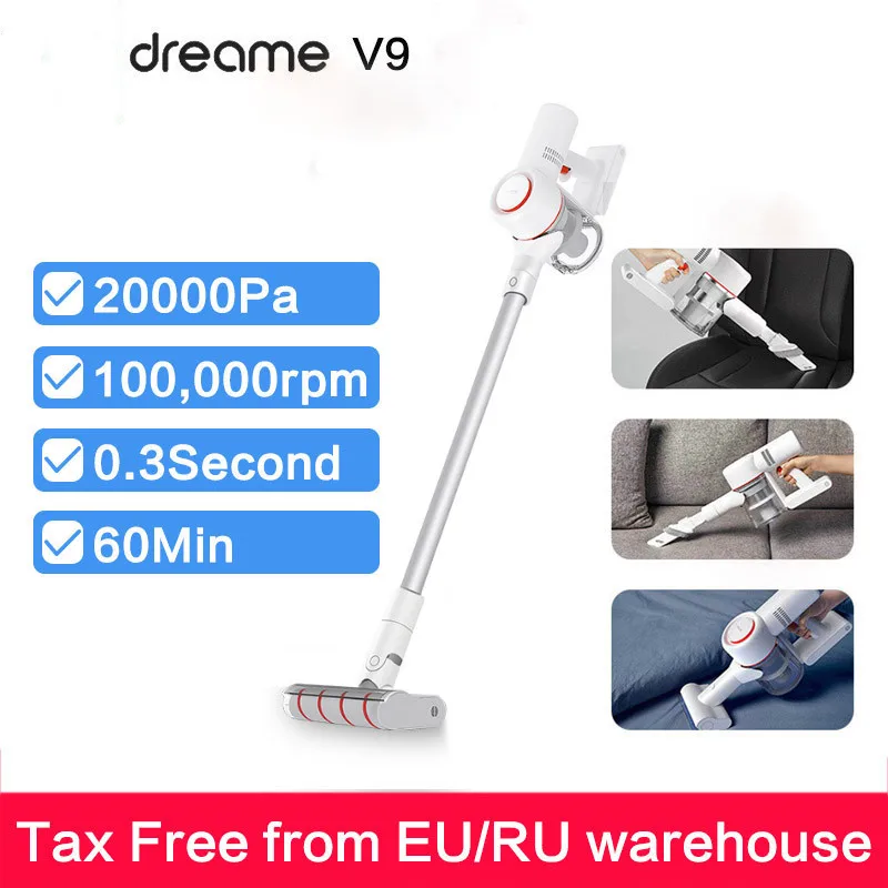 2020 Dreame V9 пылесос ручной Беспроводной циклонный фильтр 20000 pa всасывания ковер