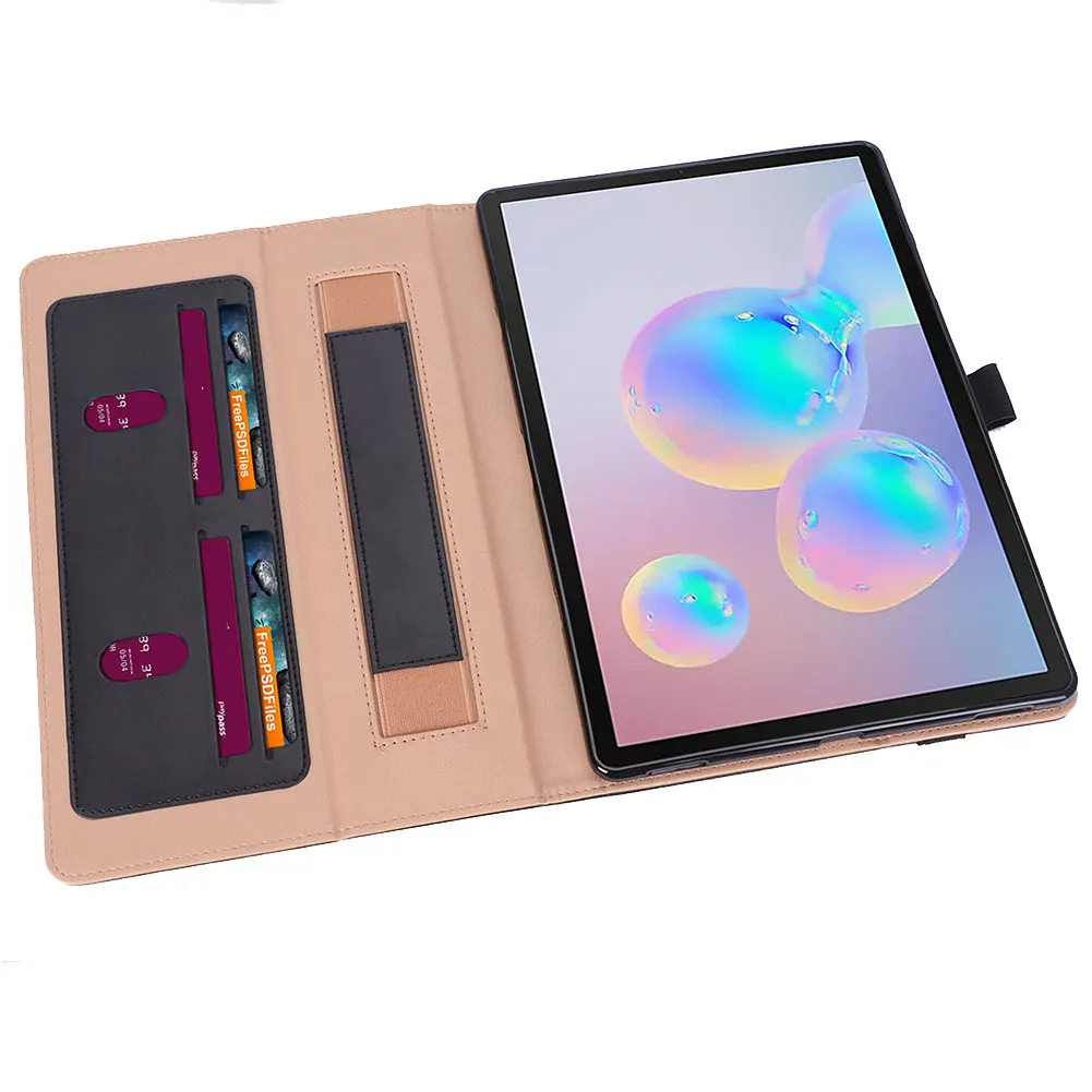 Бизнес авто спящий смарт-чехол для Samsung Galaxy Tab S6 10,5 дюймов SM-T860 SM-T865 чехол из искусственной кожи флип-чехол подставка