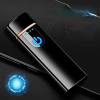 personalized usb convenient charging lighter windproof touch induction heating wire cigarette lighter smoking accessories gifts