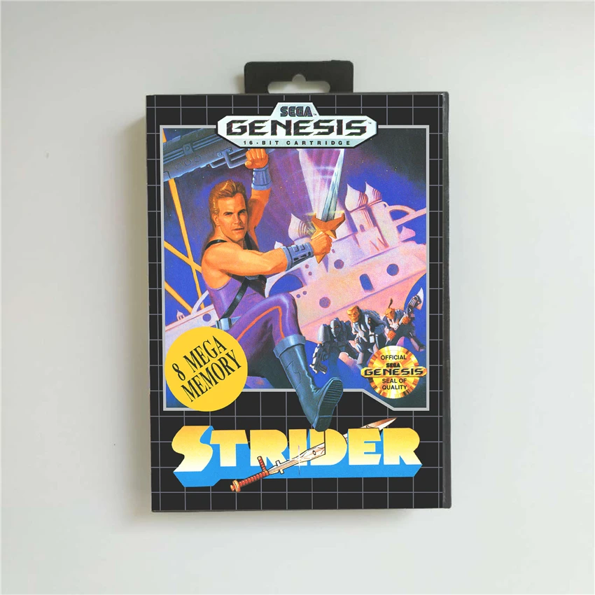 

Стридер-крышка США в розничной упаковке, 16 бит, игровая карта MD для Sega Megadrive Genesis, игровая консоль