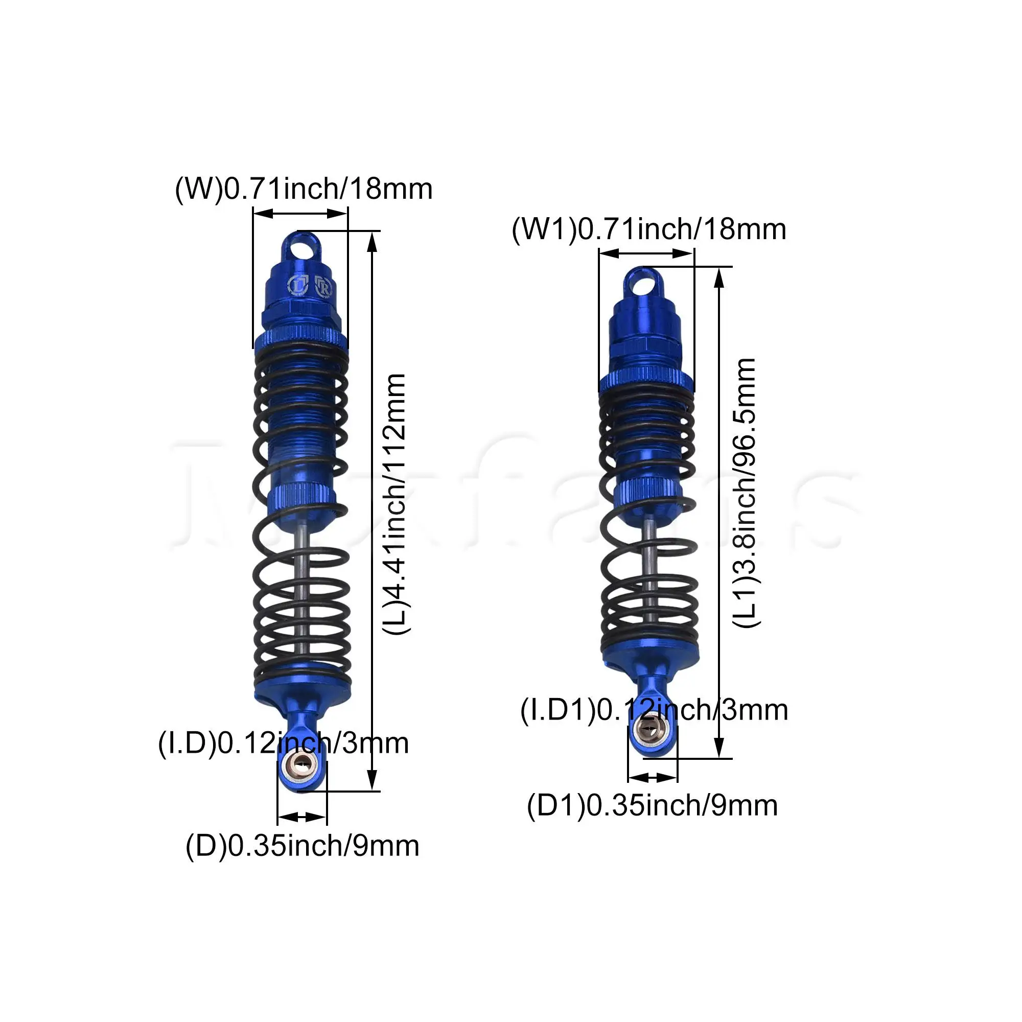 

Mxfans 4x Alloy Navy Blue RC Shock Absorber 3762A Replacement for TRXXAS 2WD