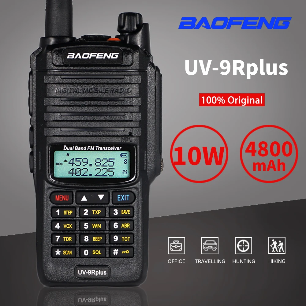 Водонепроницаемая рация Baofeng UV-9R Plus двухдиапазонный FM КВ трансивер 10 Вт