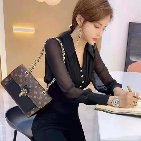 EWSFV 2021 новая сатиновая Свободная рубашка с уксусной кислотой темпераментная