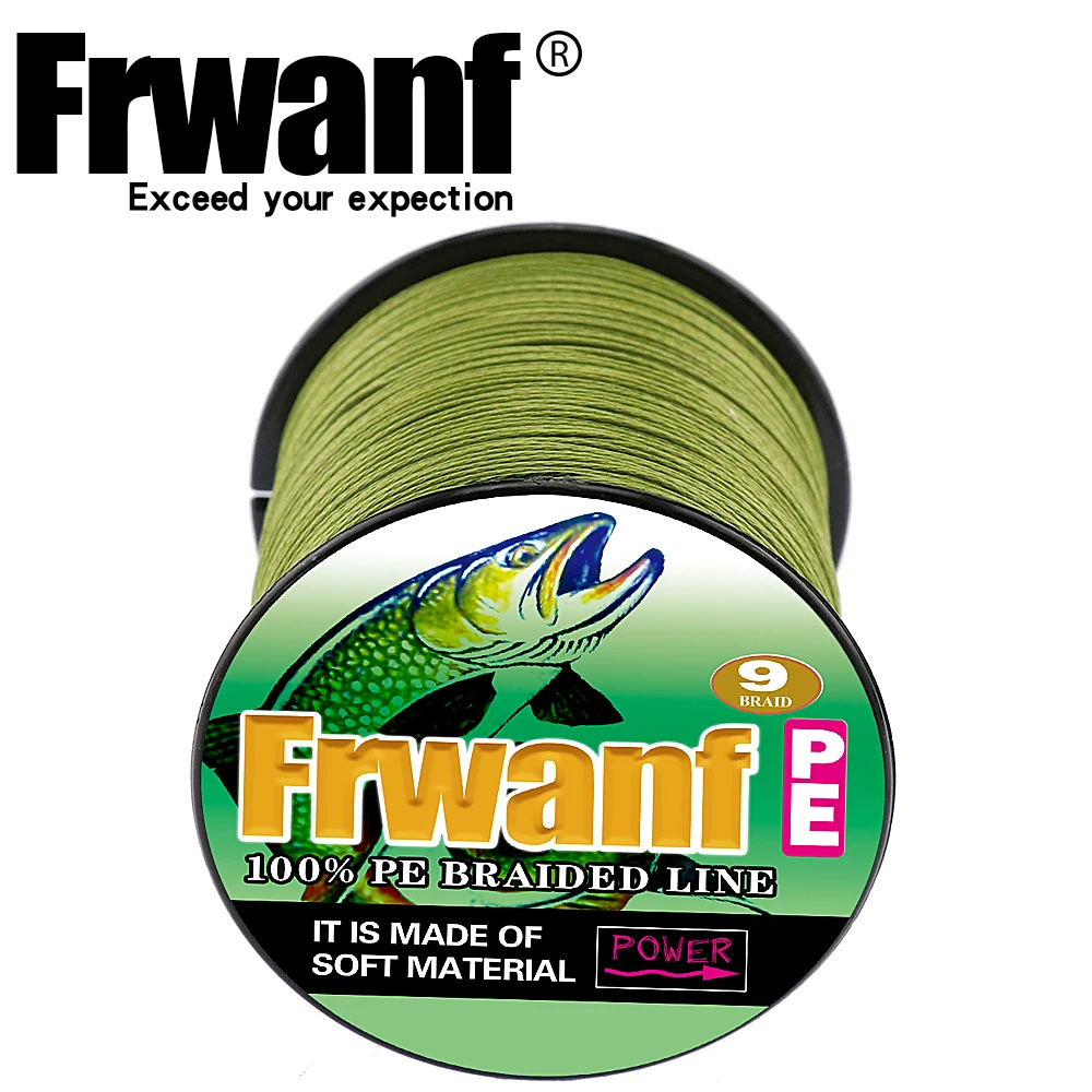 Рыболовная плетеная леска Frwanf 100 м 109 ярдов 9 нитей из ПЭ|braided wire|japan multifilamentfishing line |