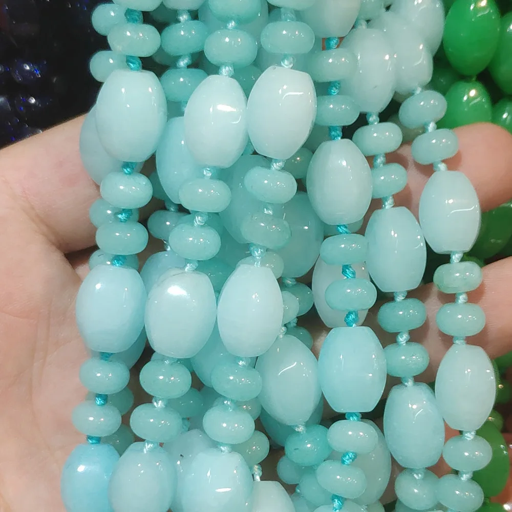 Ожерелье из натурального полудрагоценного камня для женщин разделение оливка