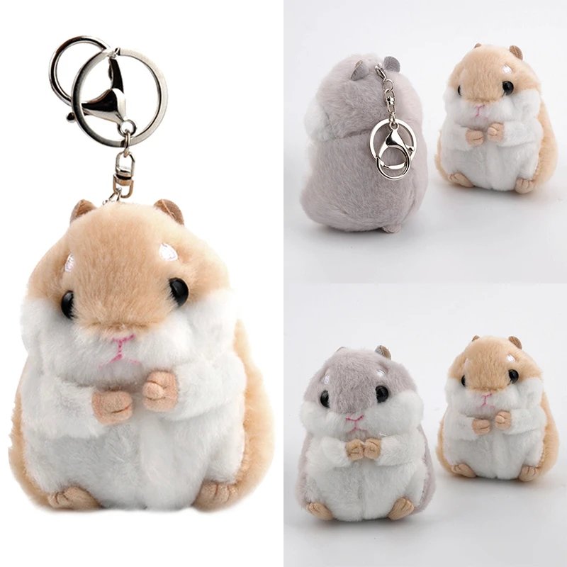 Милый мягкий плюшевый мультяшный животный белый хаки маленький хомяк кукла