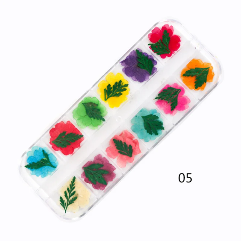 

3PCS 12 Style Dried Flowers Nail Decorations Natural Floral Sunflower Daisy Stickers 3D Nail Art Designs Manicure Accessories