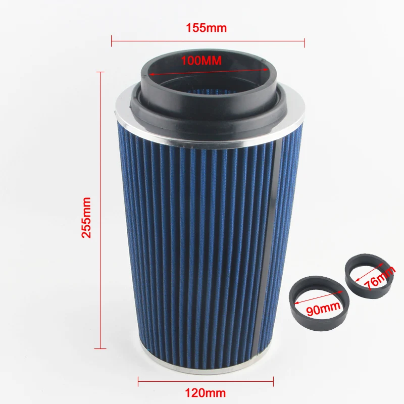 

Universal Auto super power air Intake high flow air filter 76MM 90MM 100MM AF5002