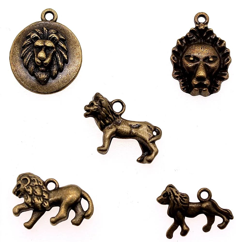 

10pcs Charms Lion DIY Jewelry Findings DIY Jewelry Making Jewelry Accessories Antique Bronze Plated Lion Charms