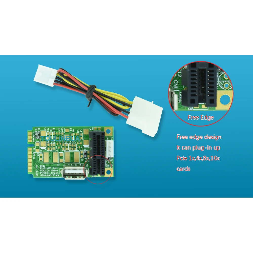 адаптер mini pcie pcie usb 1x4x8x16x мини адаптер pci e
