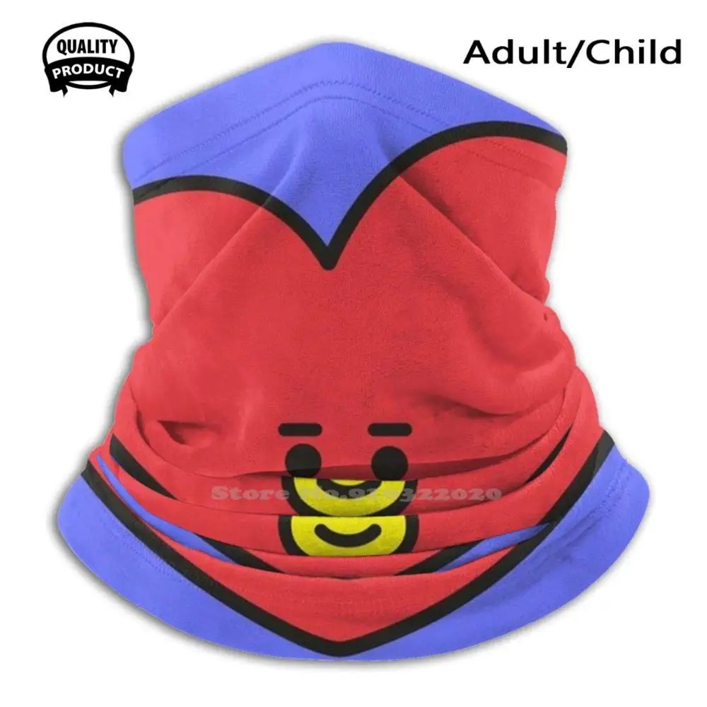 Мягкий теплый шарф-маска для лица Ania Mardrosyan с рисунком корейского искусства и названиями песен Loveyourselftear, Micdrop, Bloodsweat Tears, Devil, Fakelove, RM, V, Jungkook.