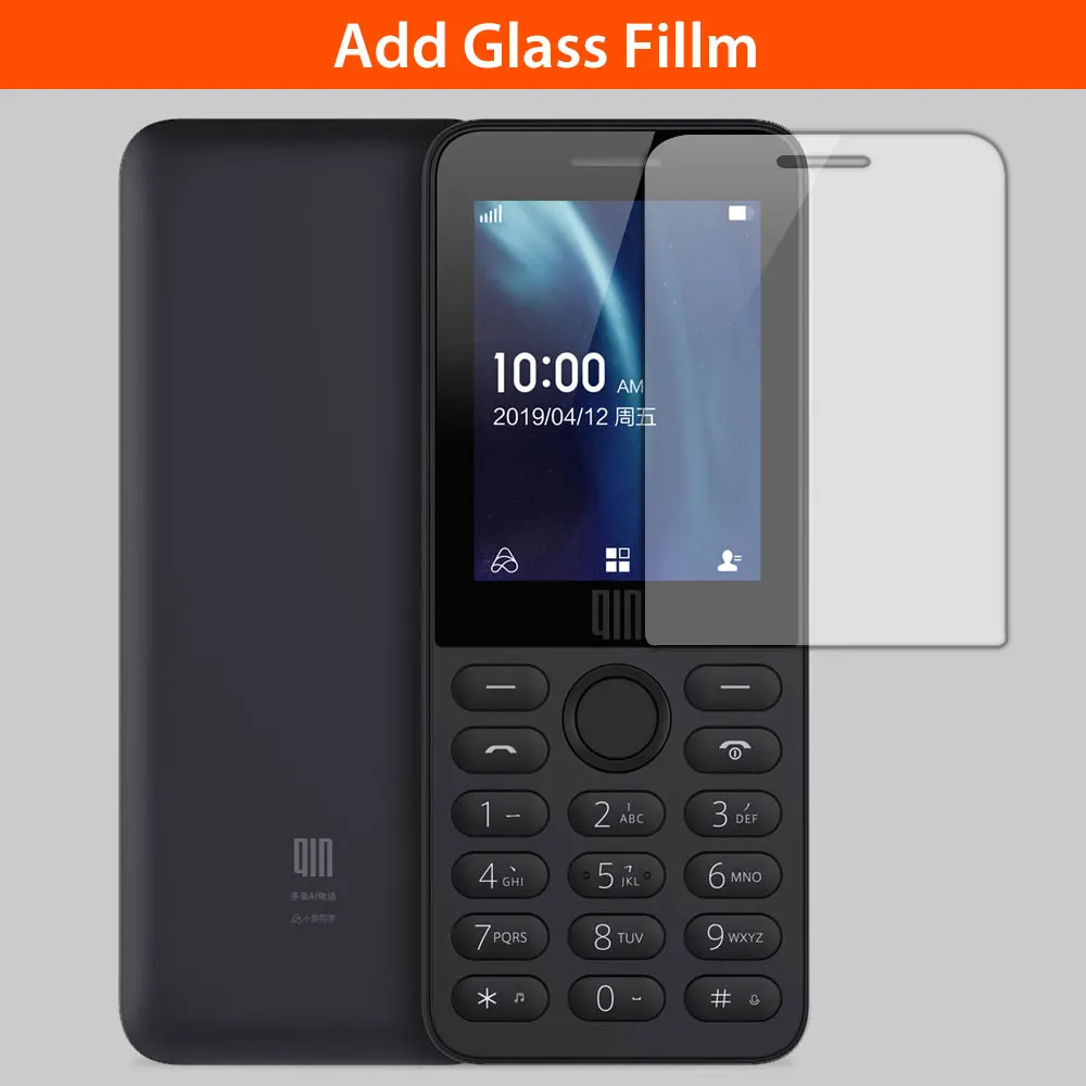 Xiaomi QIN QF9 4G сеть Wi-Fi 1820mAH BT 4,2 инфракрасный пульт дистанционного управления Две sim-карты функция телефона - Цвет: Add Glass Film