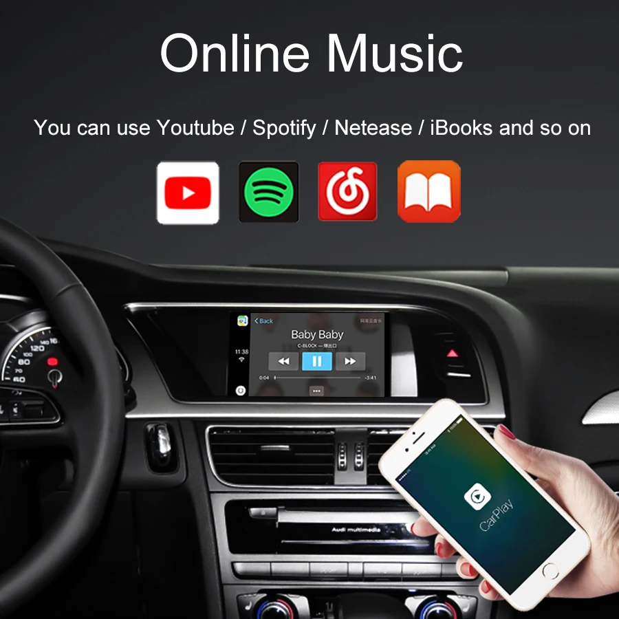 Обновленная автомобильная аудиосистема Airplay беспроводная система Carplay на