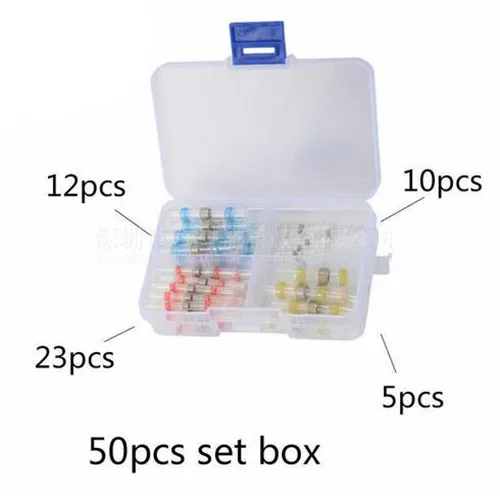 50PCS Solderstick Waterproof Solder Wire Connector Kit Original Top Quality Insulation Sleeving Heat Shrink Tubing Cable | Инструменты