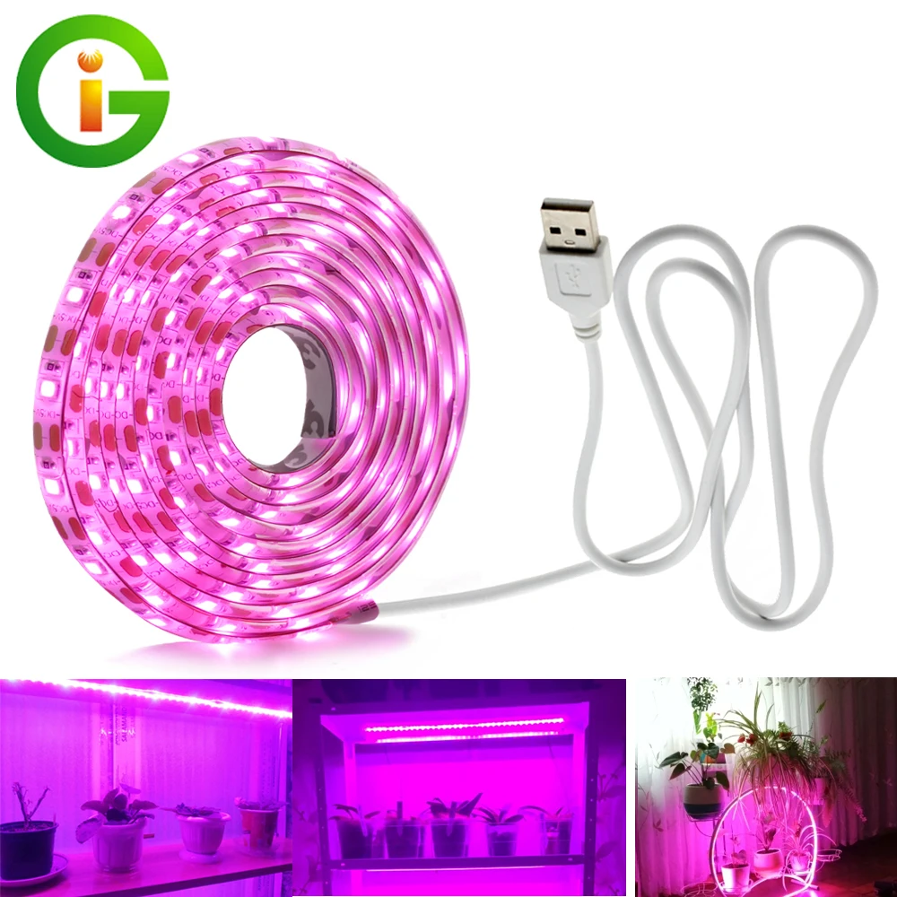 Strip 2835 Chip 1m 2m 3m Led Phyto Tape For Hydroponic Greenhouse Seedlings Growth