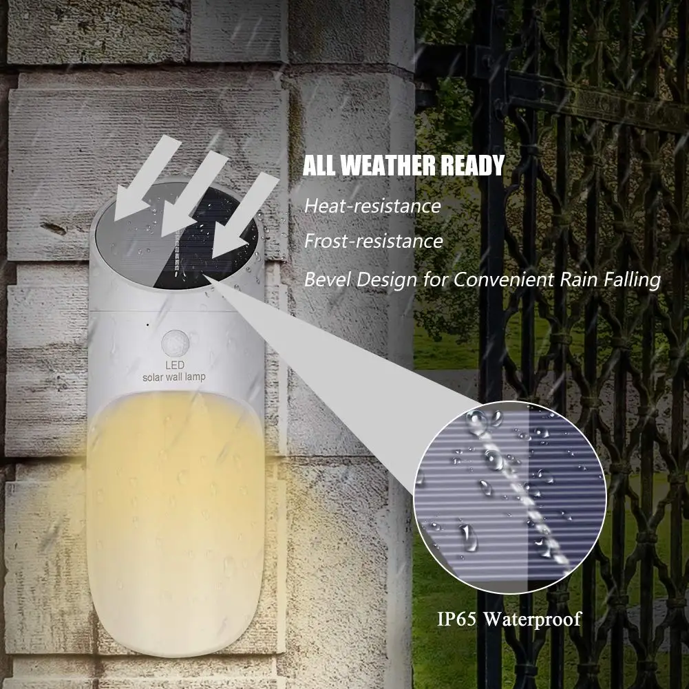 Солнечный светодиодный светильник IP65 Водонепроницаемый солнечный свч датчик