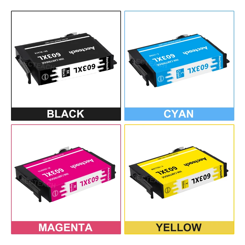 Aecteach Новый 603XL E-603 T603 совместимый картридж с чернилами для принтера Epson 603 XL