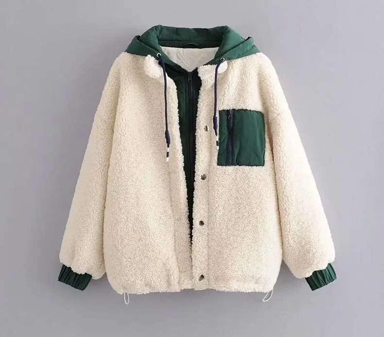 HCBLESS женская зимняя новая флисовая куртка свободная большой размер овечья шерсть