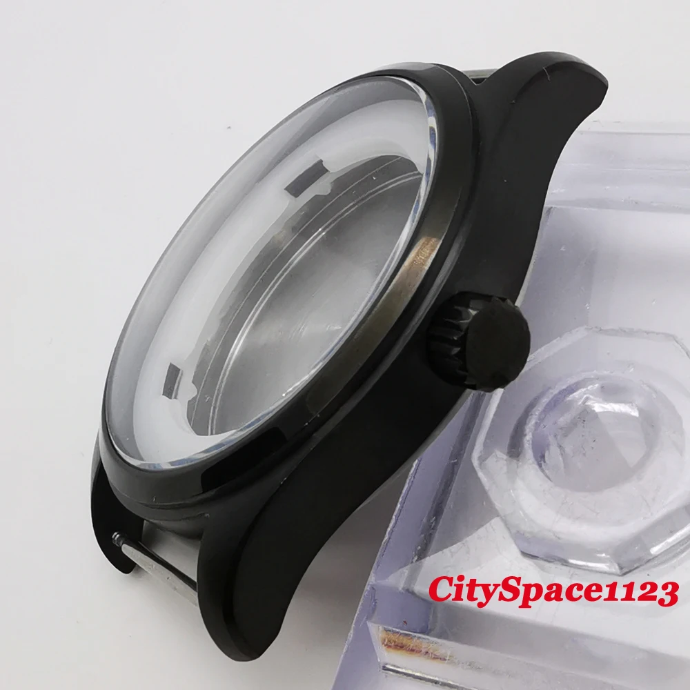 Чехол для мужских часов 40 мм водонепроницаемый черный PVD чехол NH35A ETA 2824 с