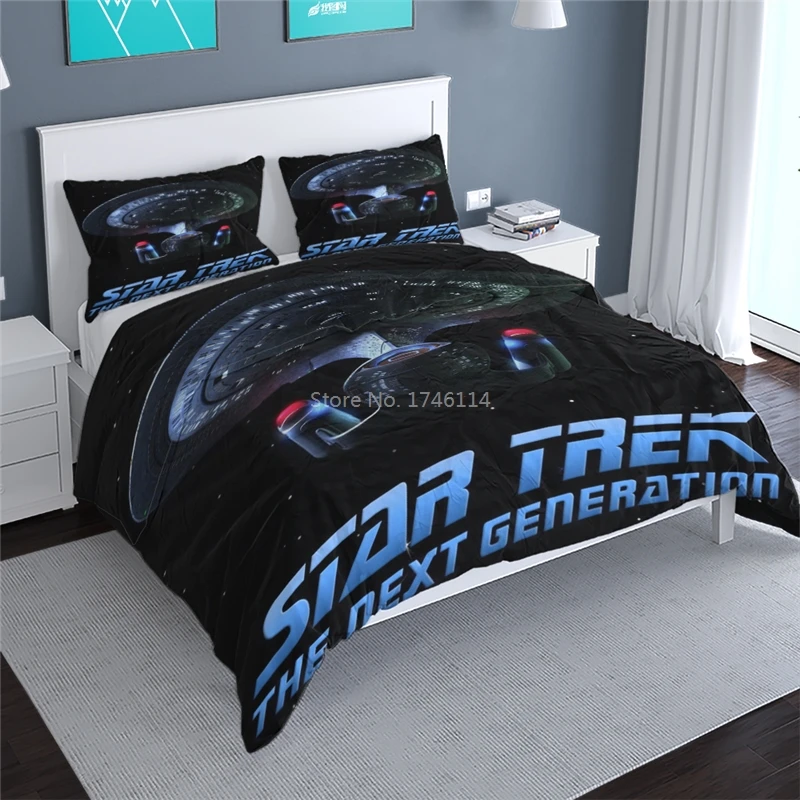 

3D Printed Twin Full Queen King Size Bedding Set Star Trek Duvet Cover Set Comfortable Bed Linens Home Textile for Boys Adults