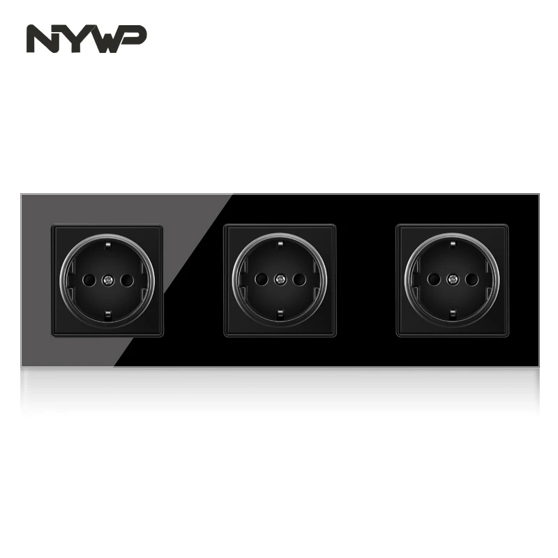 Штепсельная Вилка NYWP европейского стандарта с 3 рамами 16 А заземляющая розетка
