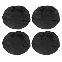4pcs 32 inch wheel tire covers wheel protective covers for rv truck car camper trailer black made by 210d oxford cloth material