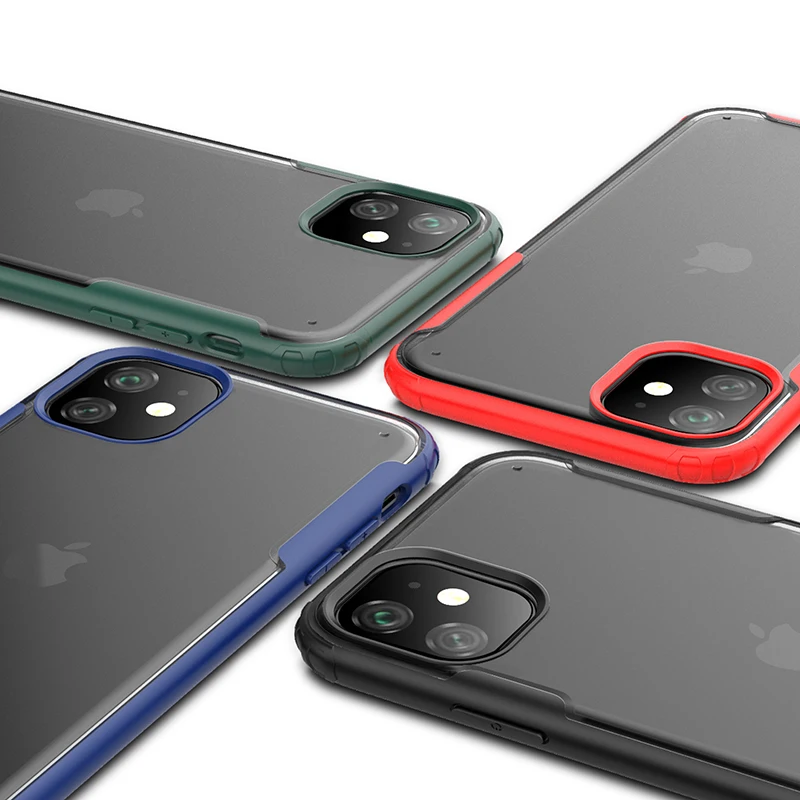 

Phone Case For iPhone 11 Pro Max X XR XS Max 7 8 Plus Luxury Translucent Matte Hard PC Protective Cover For iPhone 11 2019 Case