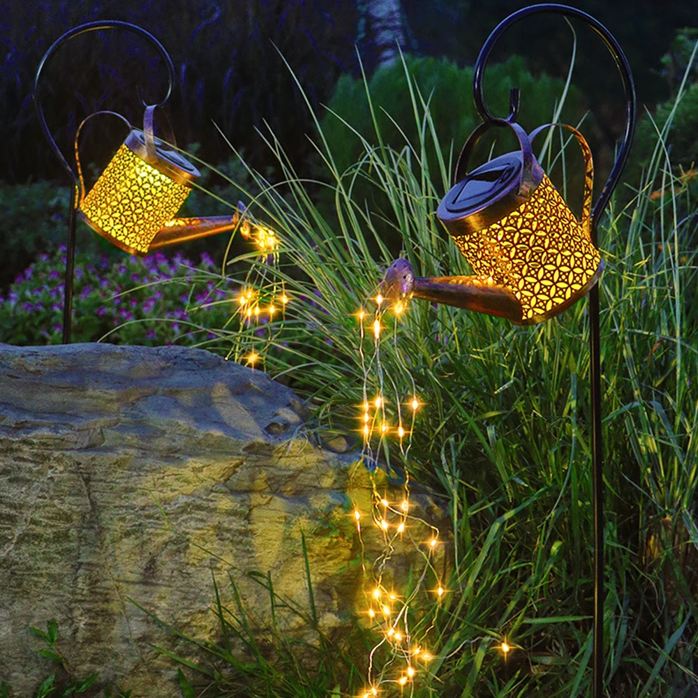 

Solar Watering Can Shower Light Waterproof Sprinkler Sorcery Lamp Outdoor Gardening Art Light Garden Lawn Garden Decoration