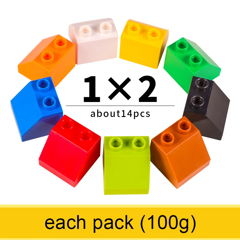 Классические строительные блоки 1x2 на 45 ° большого размера городской дизайн