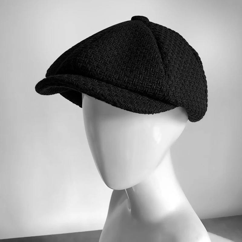 Men British Style Octagonal Hats Winter Wool Hat Gatsby Cap Ivy Golf Driving Autumn Women Cotton Flat Newsboy Caps BLM201 | Аксессуары